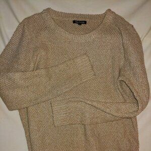 Pink Clover tan crew neck sweater size L